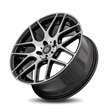 Curva C7 18x9 Gloss Black Machine Face wheel