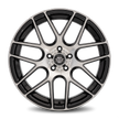 Curva C7 20x9.5 Gloss Black Machine Face wheel