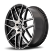 Curva C7 19x9.5 Gloss Black Machine Face wheel