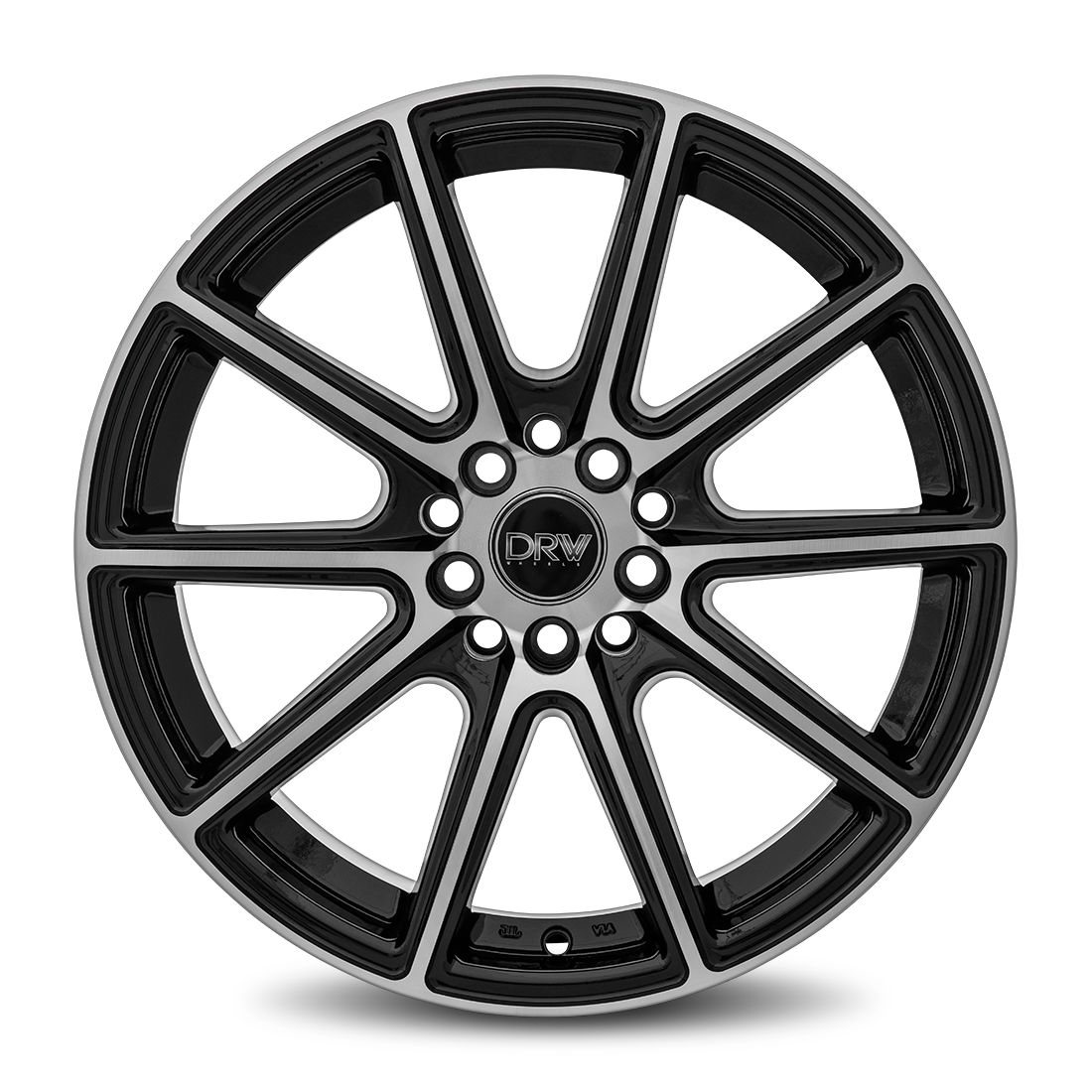 Dynamic Racing Wheels D16 18x8 Gloss Black Machined Face wheel