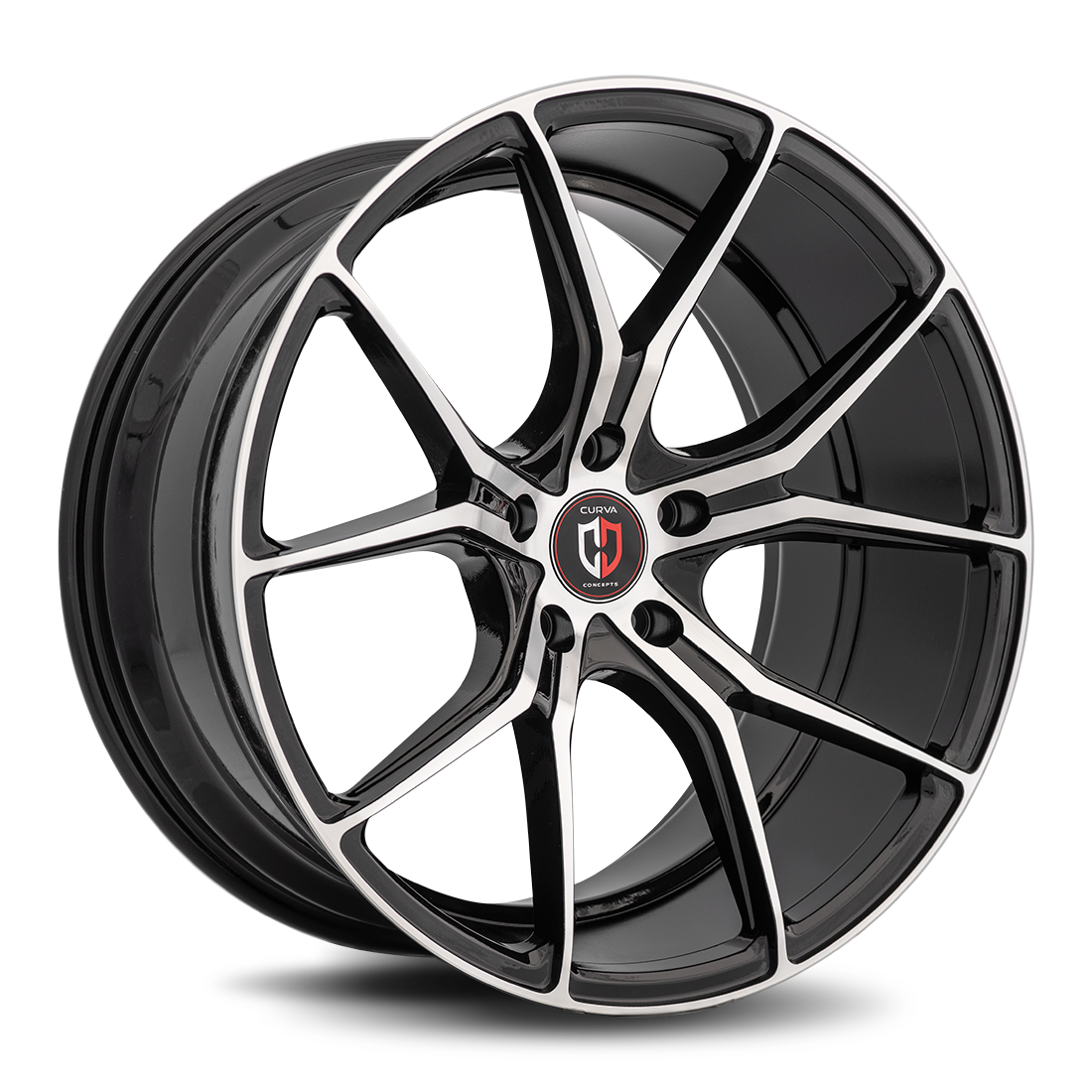 Curva C42 20x10 Black Machine Face wheel