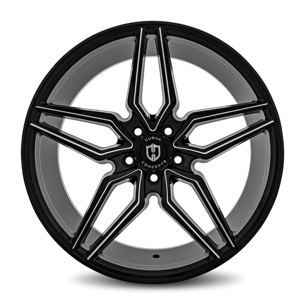 Curva C25 20x10 Gloss Black Milled wheel