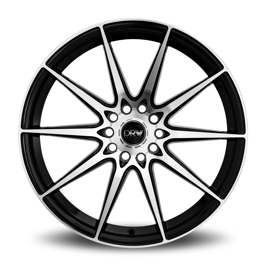 Dynamic Racing Wheels D19 18x8 Gloss Black Machined Face wheel