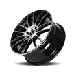 Dynamic Racing Wheels D22 18x8 Black Machined Face wheel