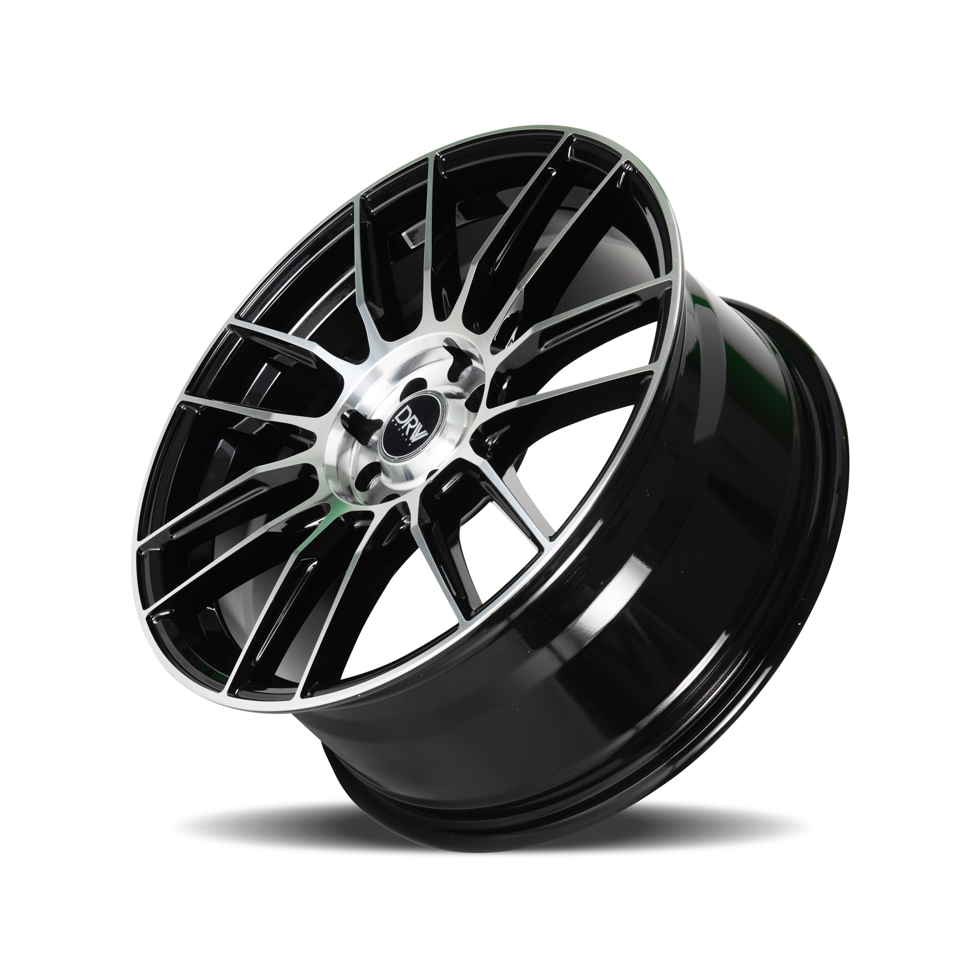 Dynamic Racing Wheels D22 18x8 Black Machined Face wheel