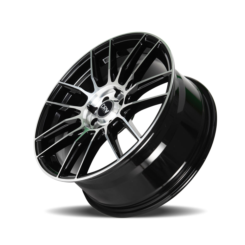 Dynamic Racing Wheels D22 18x8 Black Machined Face wheel