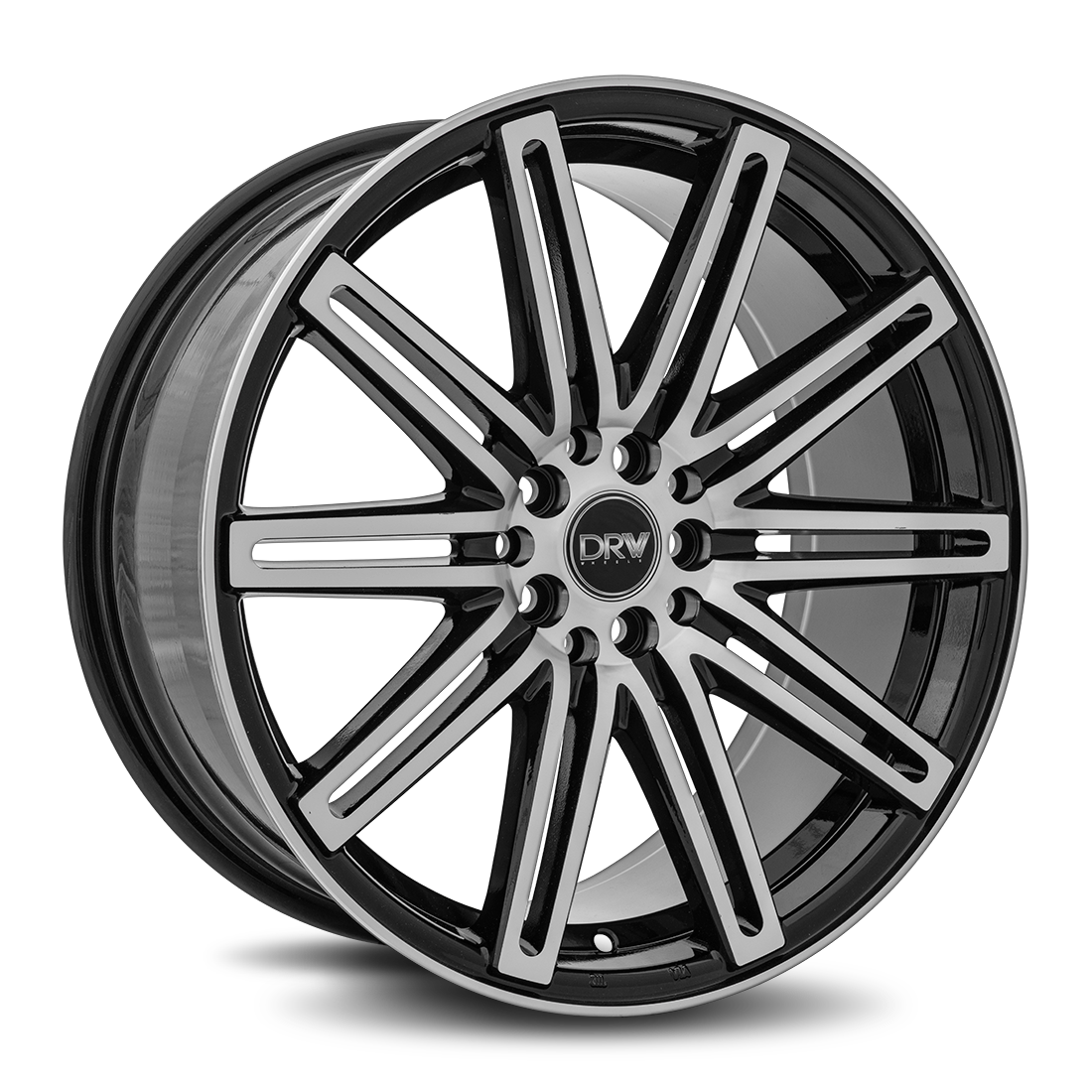 Dynamic Racing Wheels D13 18x8 Gloss Black Machined Face wheel