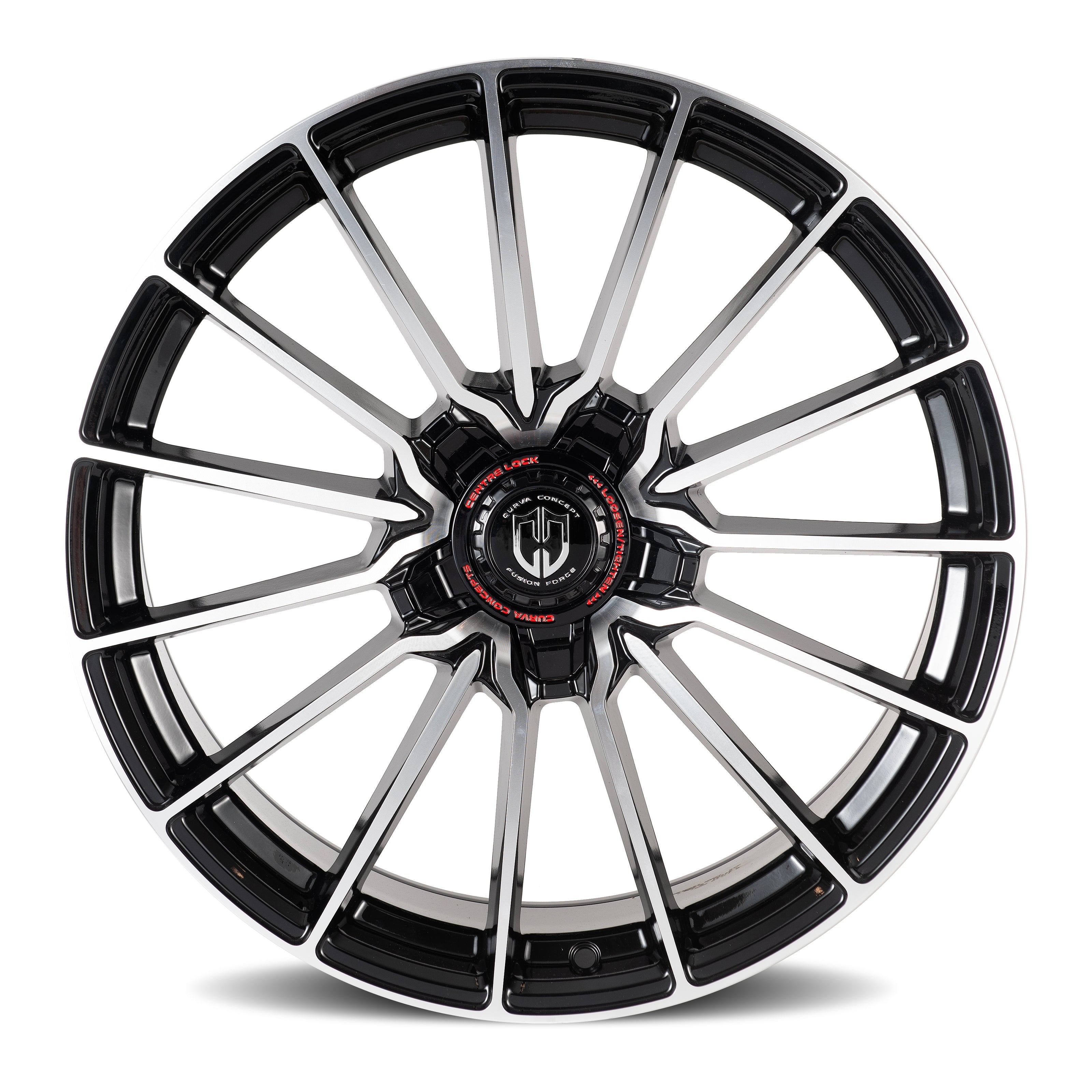 Curva CFF75 19x8.5 Gloss Black Machined Face Dark Tint Satin Lacquer wheel