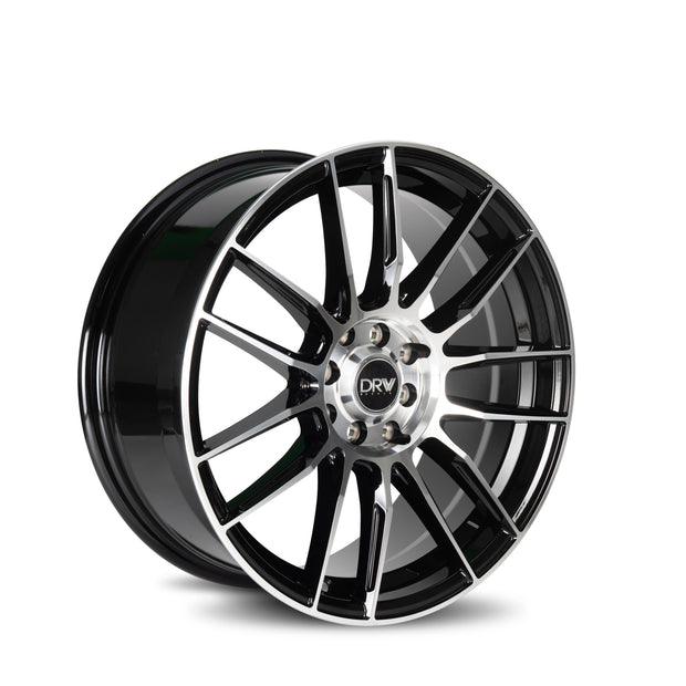 Dynamic Racing Wheels D22 18x8 Black Machined Face wheel