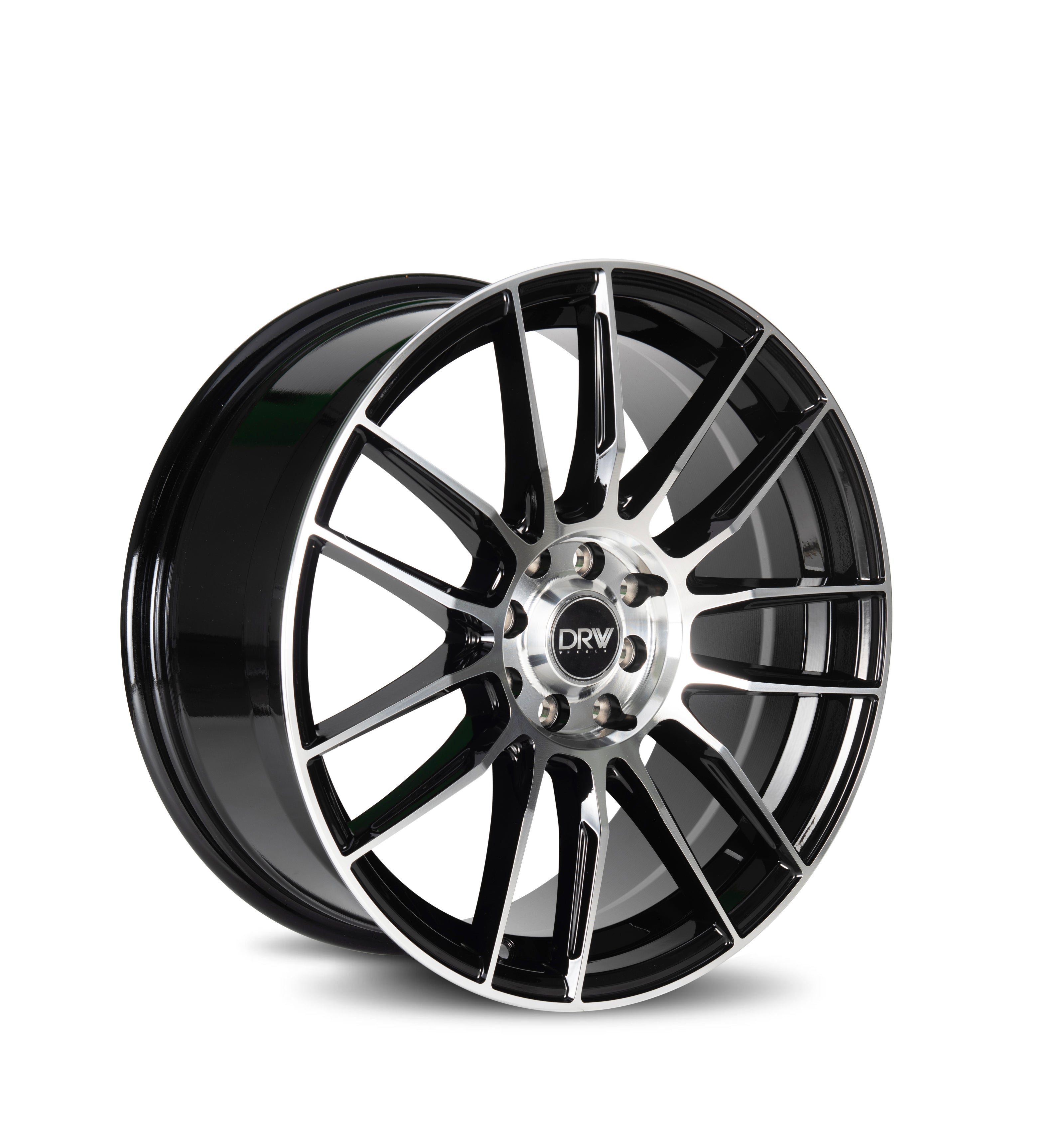 Dynamic Racing Wheels D22 18x8 Black Machined Face wheel
