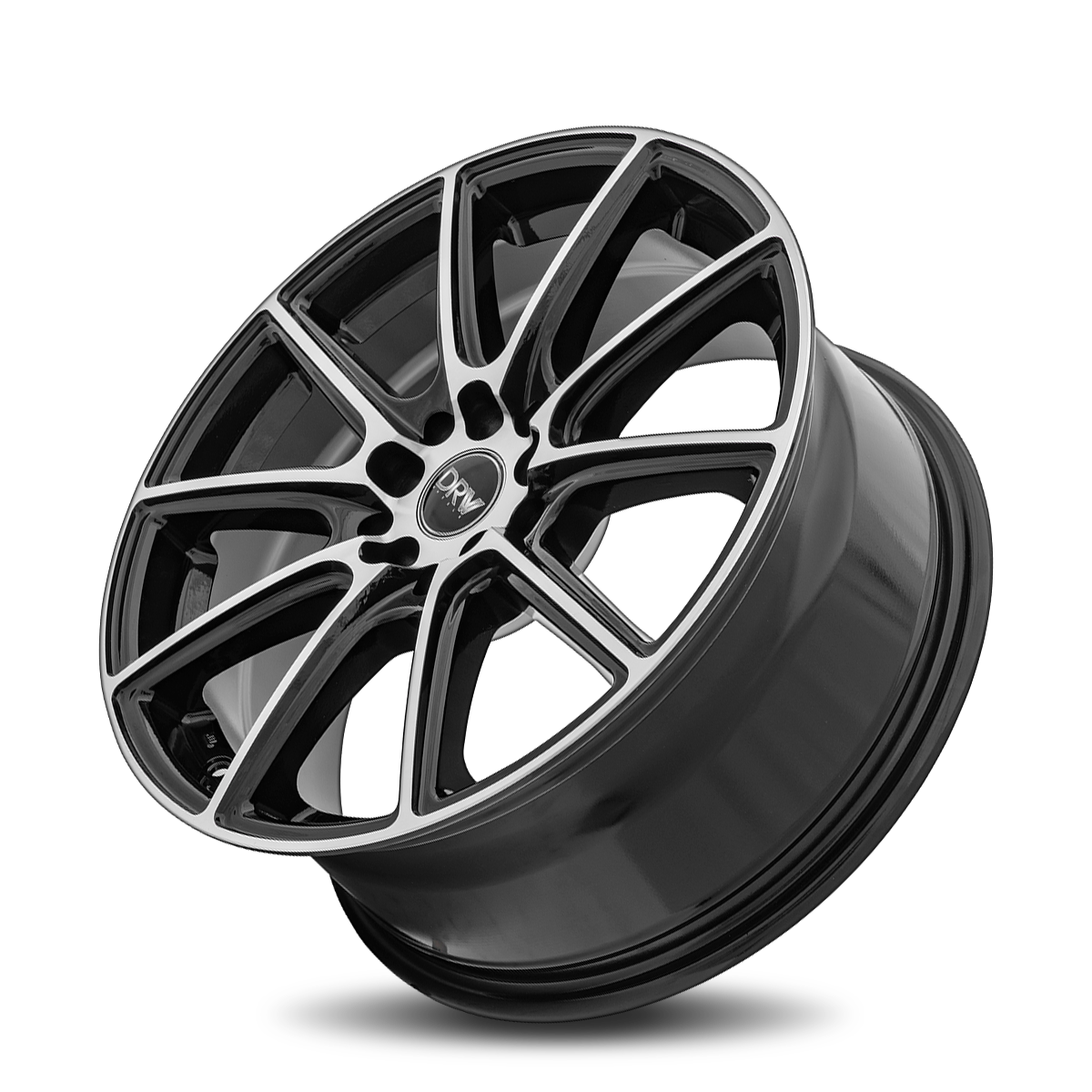 Dynamic Racing Wheels D16 18x8 Gloss Black Machined Face wheel