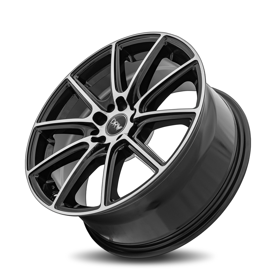 Dynamic Racing Wheels D16 18x8 Gloss Black Machined Face wheel