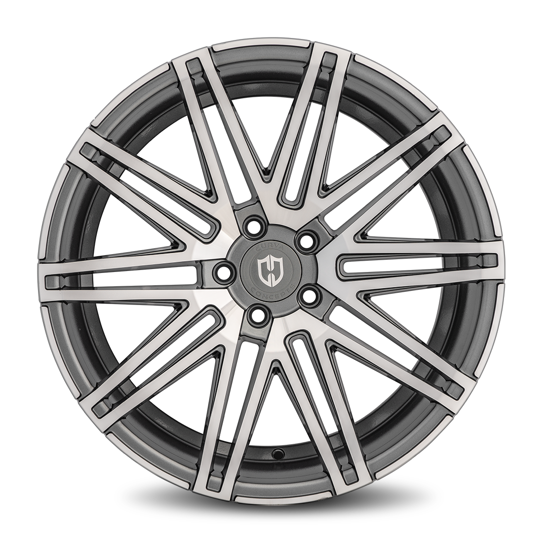 Curva C48 20x10.5 Gloss Black Machine Face wheel