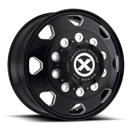 ATX AO401 Octane 22.5x8.25 Gloss Black Milled wheel