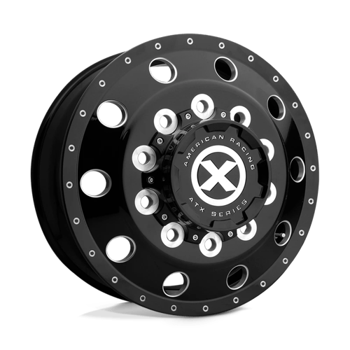 ATX AO405 Trex 22.5x10.5 Gloss Black Milled wheel