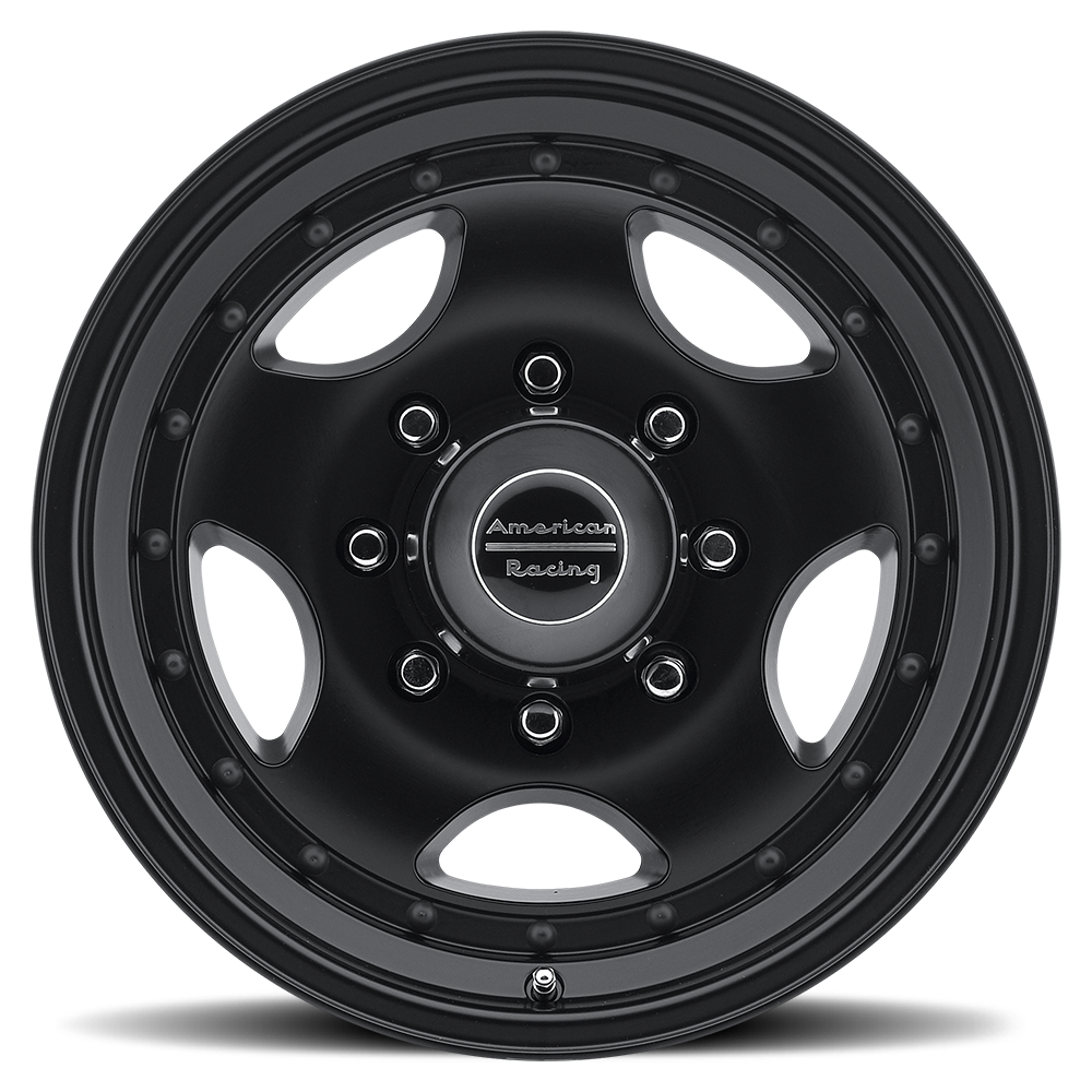 American Racing AR23 16x8 Satin Black w/Clear Coat 0mm ET 130.81mm CB 8x165.1