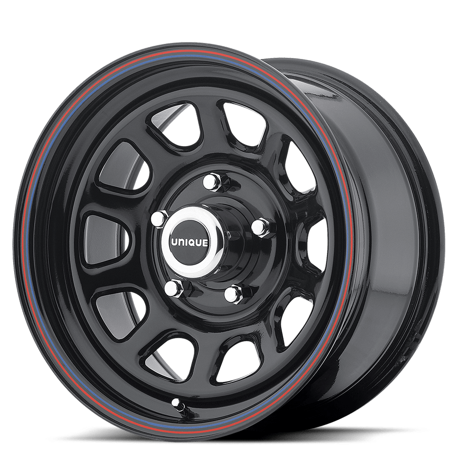 American Racing AR767 16x8 Gloss Black w/Stripes 12mm ET 87.1mm CB 5x135