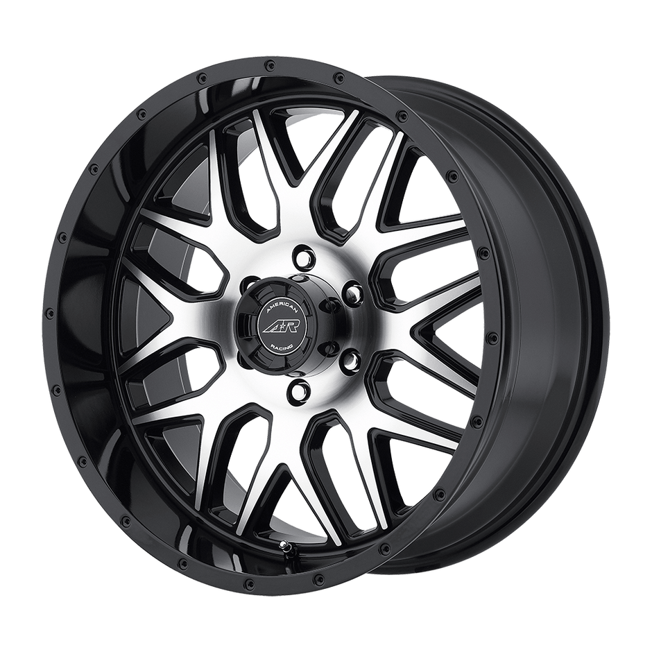 American Racing AR910 18x9 Gloss Black Machined 0mm ET 83.06mm CB 5x114.3
