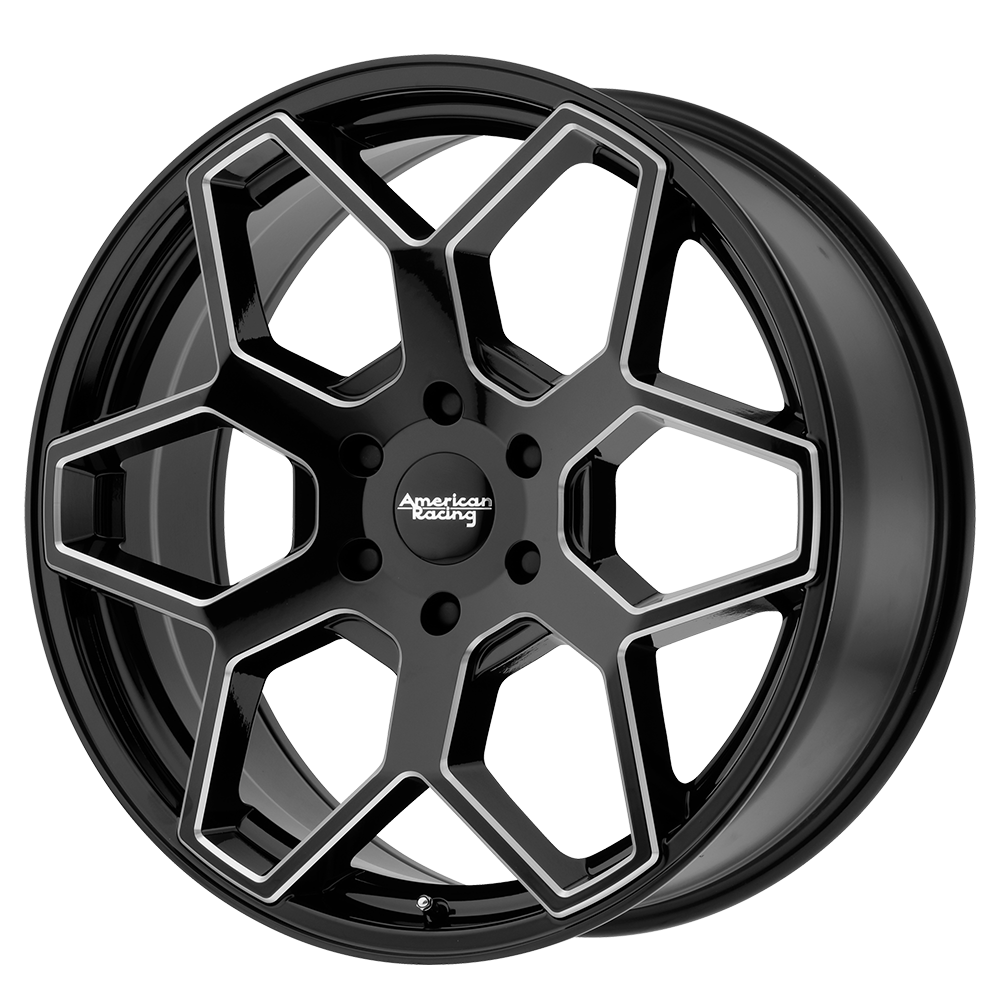 American Racing AR916 20x8.5 Gloss Black Milled 15mm ET 106.1mm CB 6x139.7
