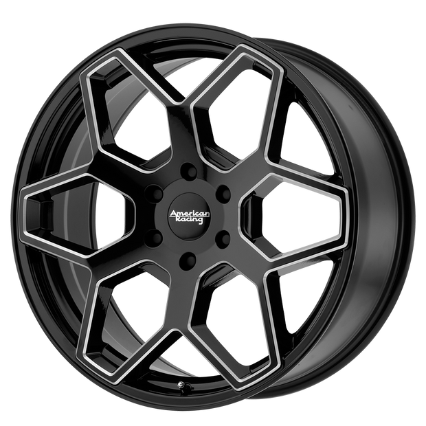 American Racing AR916 20x8.5 Gloss Black Milled 15mm ET 106.1mm CB 6x139.7