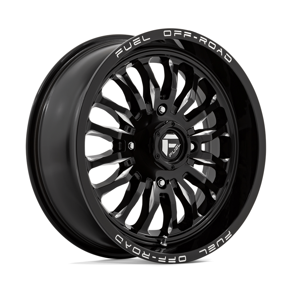 Fuel Wheels D821 ARC UTV 18x7 Gloss Black Milled 13mm ET 132mm CB 4x156