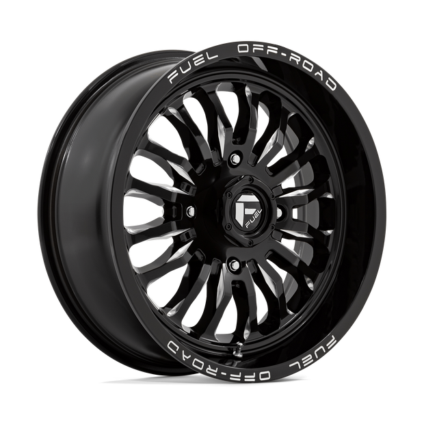 Fuel Wheels D821 ARC UTV 18x7 Gloss Black Milled 13mm ET 132mm CB 4x156