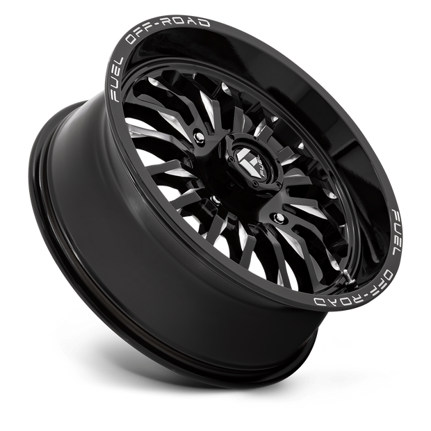 Fuel Wheels D821 ARC UTV 18x7 Gloss Black Milled 13mm ET 132mm CB 4x156