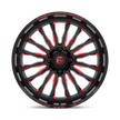 Fuel Wheels D822 ARC UTV 18x7 Gloss Black Milled W/Red 13mm ET 132mm CB 4x156