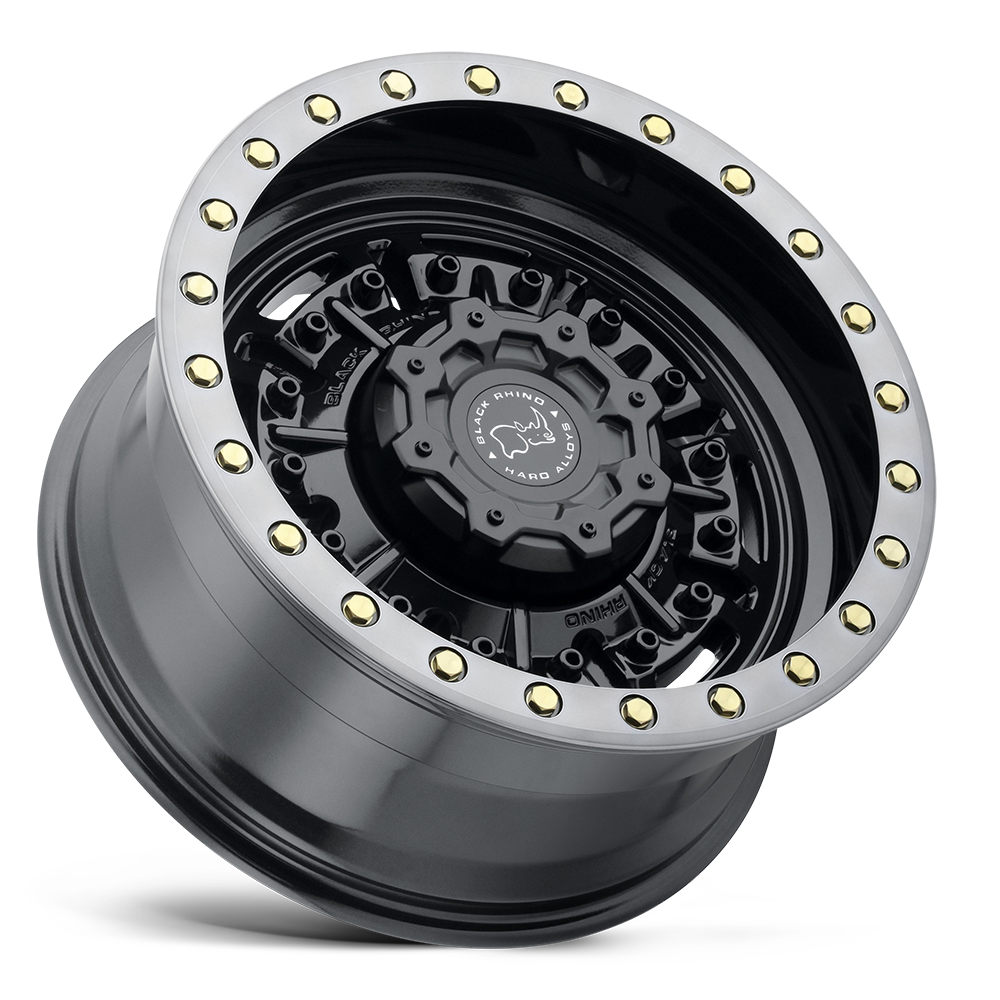 Black Rhino Hard Alloys Abrams 20x9.5 Gloss Gun Black w/Machined Dark Tint 2mm ET 84.1mm CB 5x130