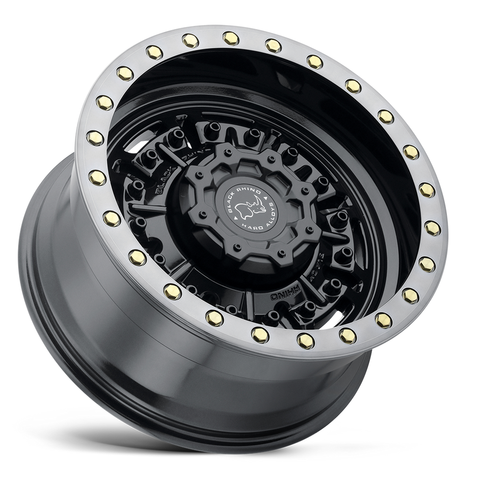 Black Rhino Hard Alloys Abrams 20x9.5 Gloss Gun Black w/Machined Dark Tint 2mm ET 84.1mm CB 5x130