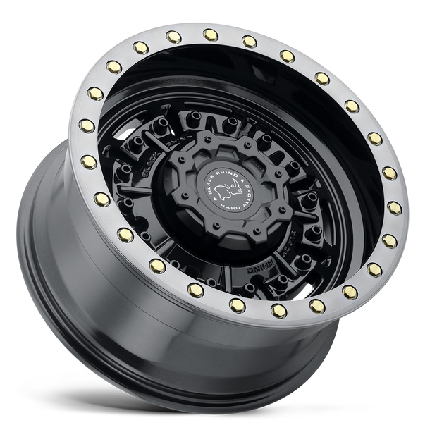 Black Rhino Hard Alloys Abrams 20x9.5 Gloss Gun Black w/Machined Dark Tint 2mm ET 84.1mm CB 5x130