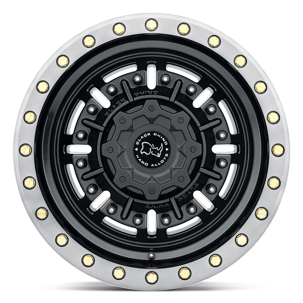 Black Rhino Hard Alloys Abrams 20x9.5 Gloss Gun Black w/Machined Dark Tint 2mm ET 84.1mm CB 5x130