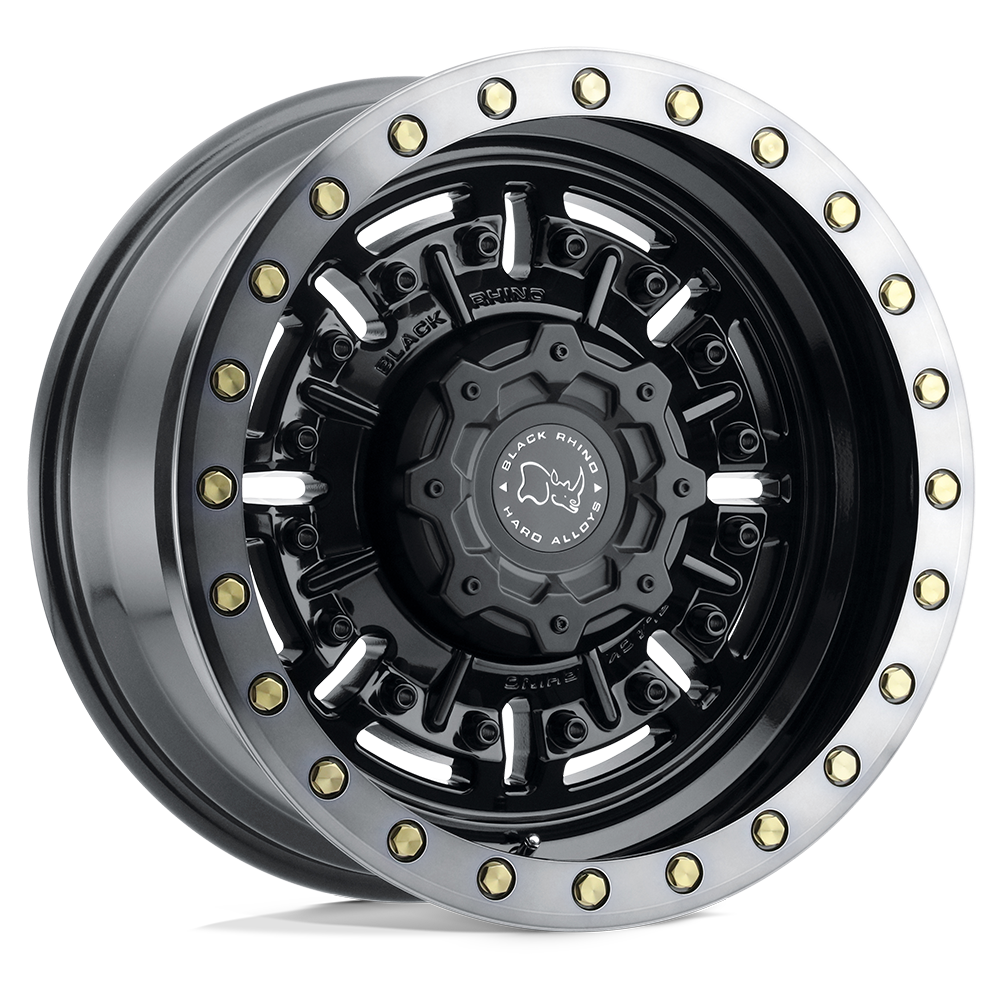 Black Rhino Hard Alloys Abrams 20x9.5 Gloss Gun Black w/Machined Dark Tint 2mm ET 84.1mm CB 5x130