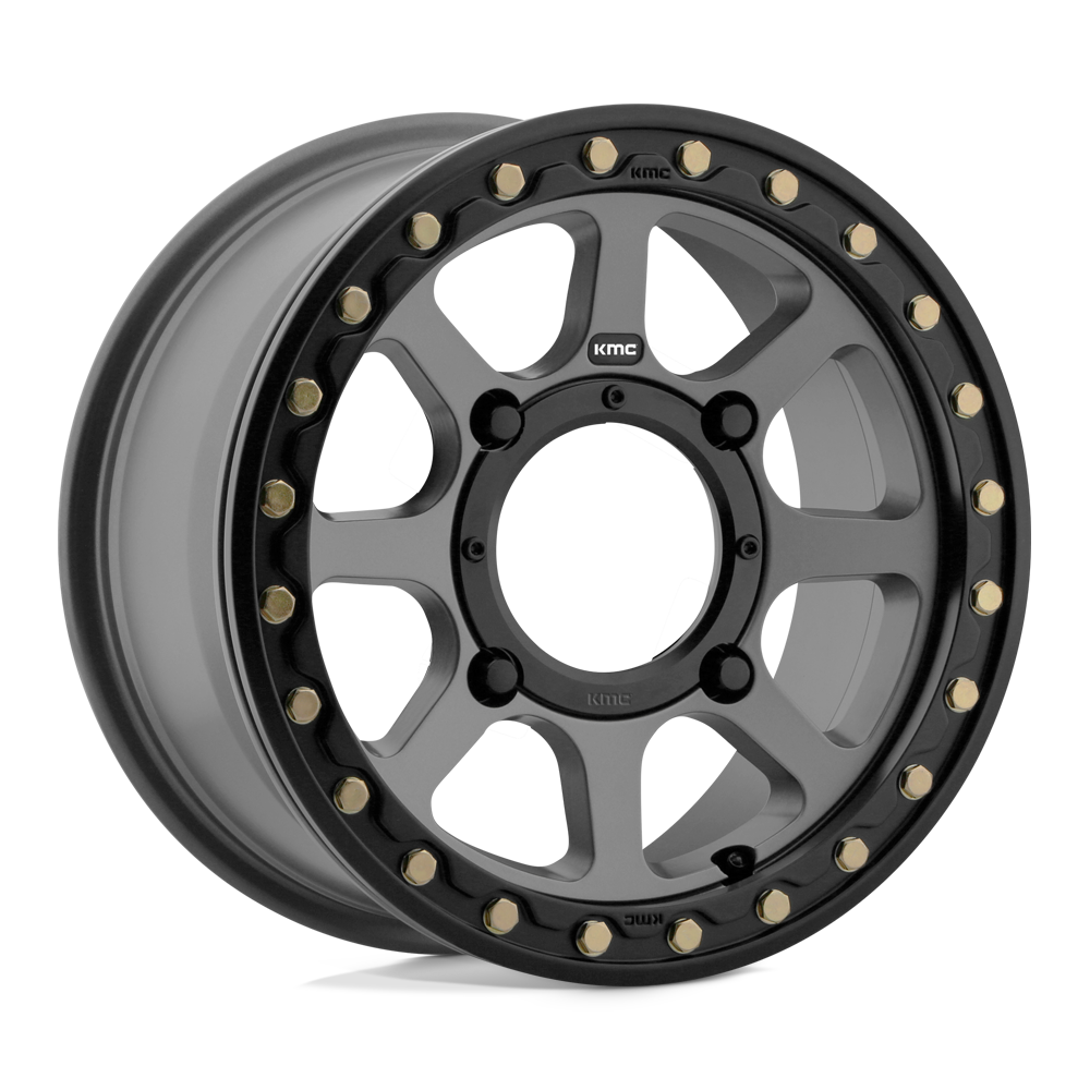 KMC Wheels KS234 Addict 2 Beadlock 15x6 Satin Gray 38mm ET 132mm CB 4x156