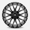 Hardrock Offroad Affliction 24x14 Gloss Black Milled -76mm ET 87mm CB Custom BP wheel