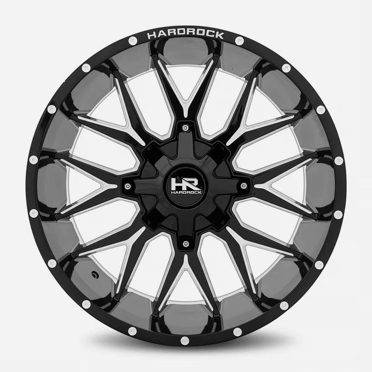 Hardrock Offroad Affliction 20x10 Gloss Black Milled -19mm ET 125.2mm CB 8x170 wheel