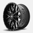 Hardrock Offroad Affliction 24x14 Gloss Black Milled -76mm ET 87mm CB 5x127/5x139.7 wheel