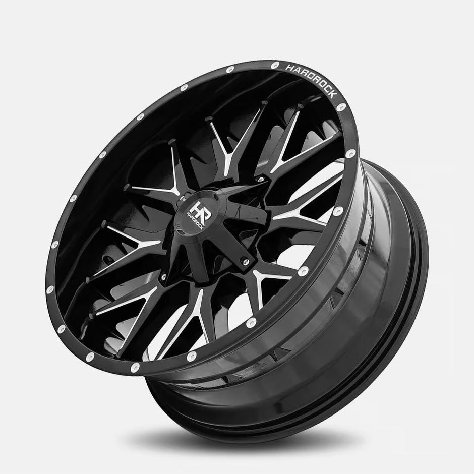 Hardrock Offroad Affliction 20x9 Gloss Black Milled wheel