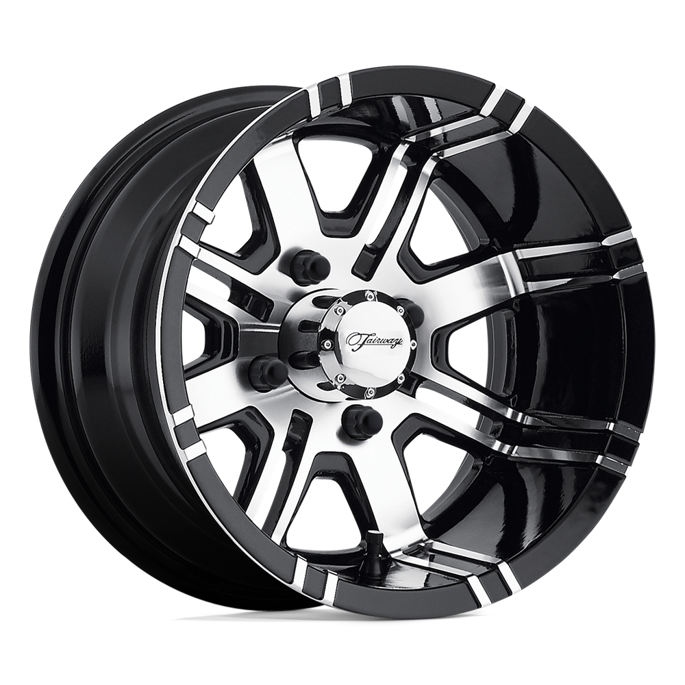 Fairway Alloys FA119 Aggressor 12x7 Machined Gloss Black -40mm ET 70.7mm CB 4x101.6