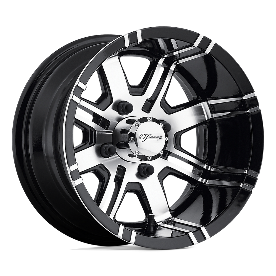 Fairway Alloys FA119 Aggressor 12x7 Machined Gloss Black -40mm ET 70.7mm CB 4x101.6