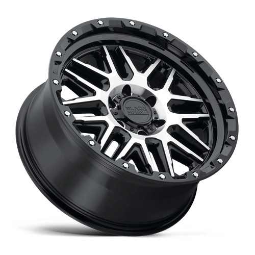 Black Rhino Hard Alloys Alamo 20x9 Gloss Black w/Machined Face -18mm ET 71.5mm CB 5x127