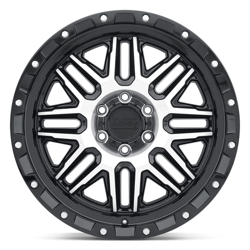 Black Rhino Hard Alloys Alamo 20x9 Gloss Black w/Machined Face -18mm ET 71.5mm CB 5x127