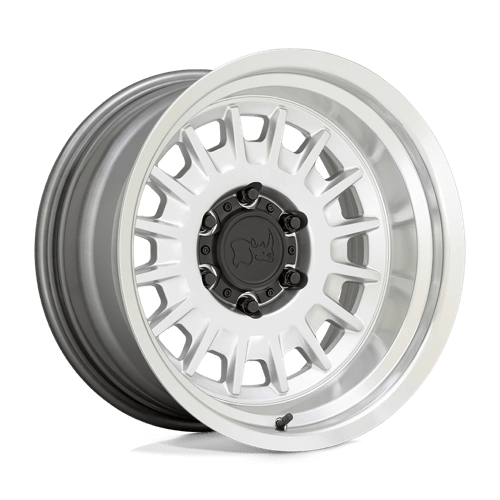 Black Rhino Hard Alloys Aliso 17x8 Gloss Silver w/Mirror Cut 0mm ET 66.06mm CB 6x114.3