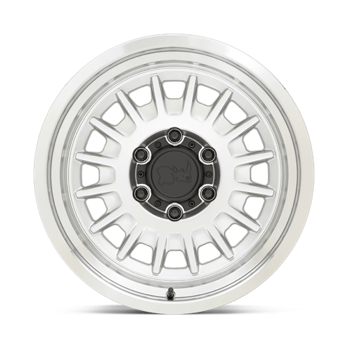 Black Rhino Hard Alloys Aliso 17x8 Gloss Silver w/Mirror Cut 0mm ET 66.06mm CB 6x114.3