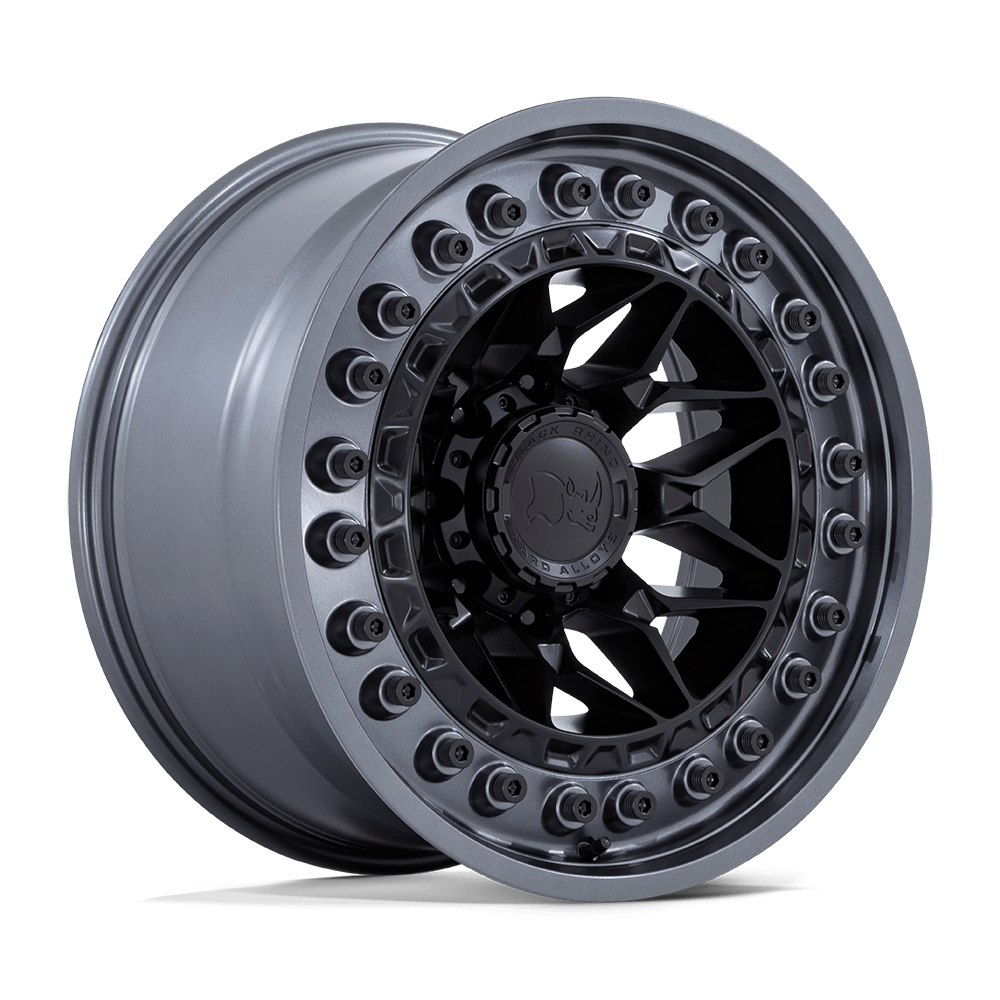 Black Rhino Hard Alloys Alpha 17x9 Matte Black w/Gunmetal Lip 0mm ET 71.5mm CB 5x127