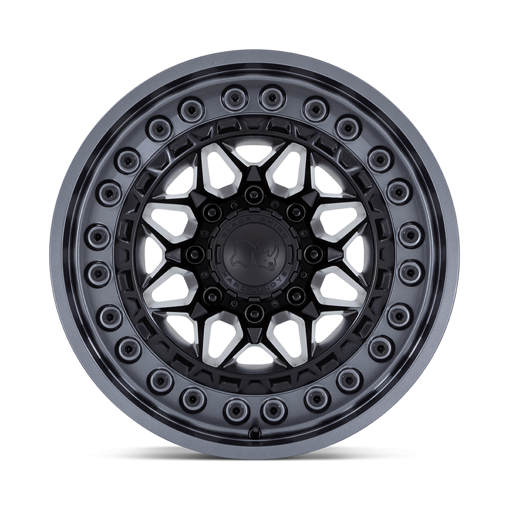 Black Rhino Hard Alloys Alpha 18x9 Matte Black w/Gunmetal Lip 20mm ET 125.1mm CB 8x165.1