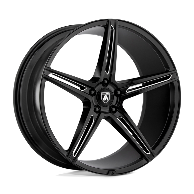 Asanti Wheels ABL22 Alpha 5 22x9 Gloss Black Milled 45mm ET 72.6mm CB 5x130