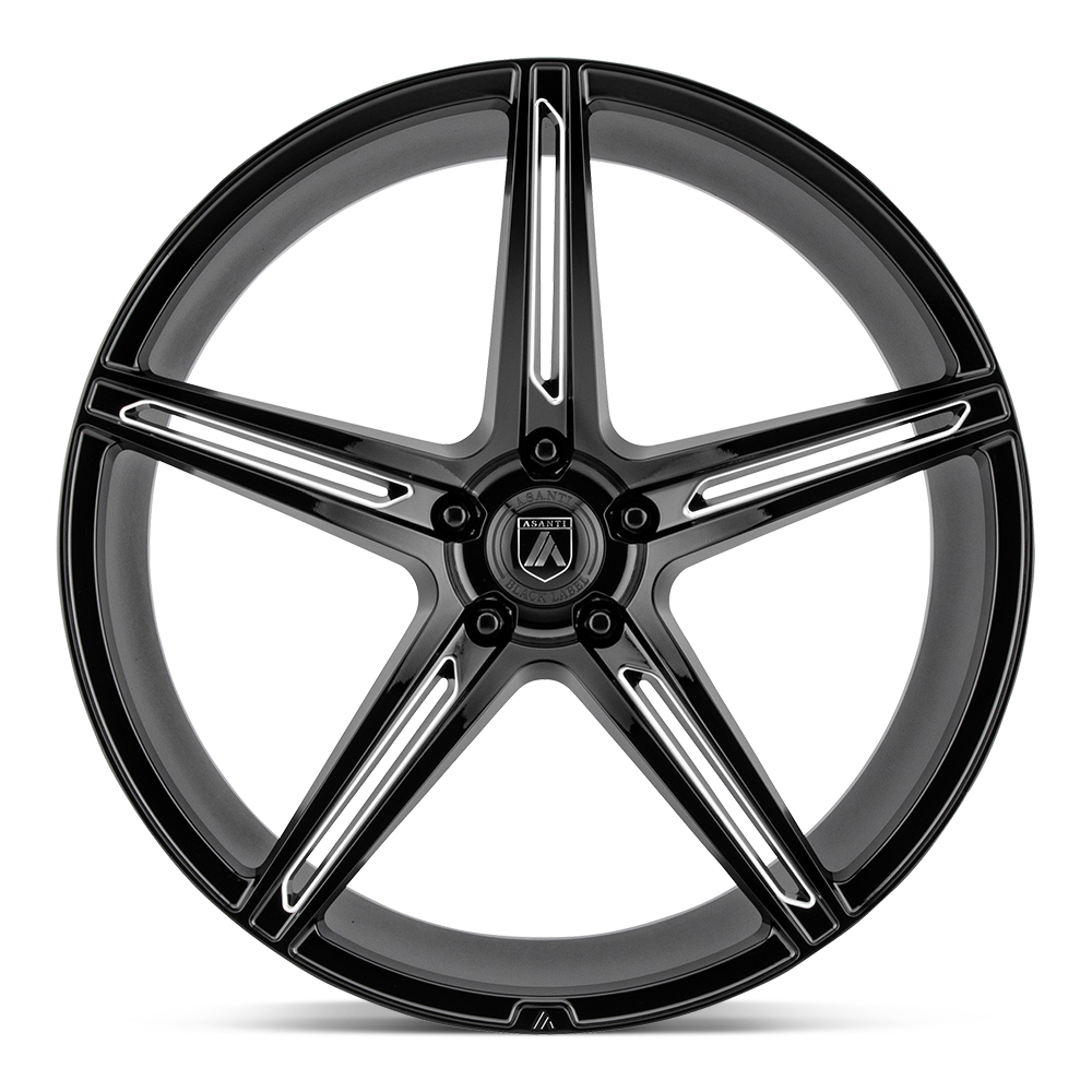 Asanti Wheels ABL22 Alpha 5 22x9 Gloss Black Milled 45mm ET 72.6mm CB 5x130