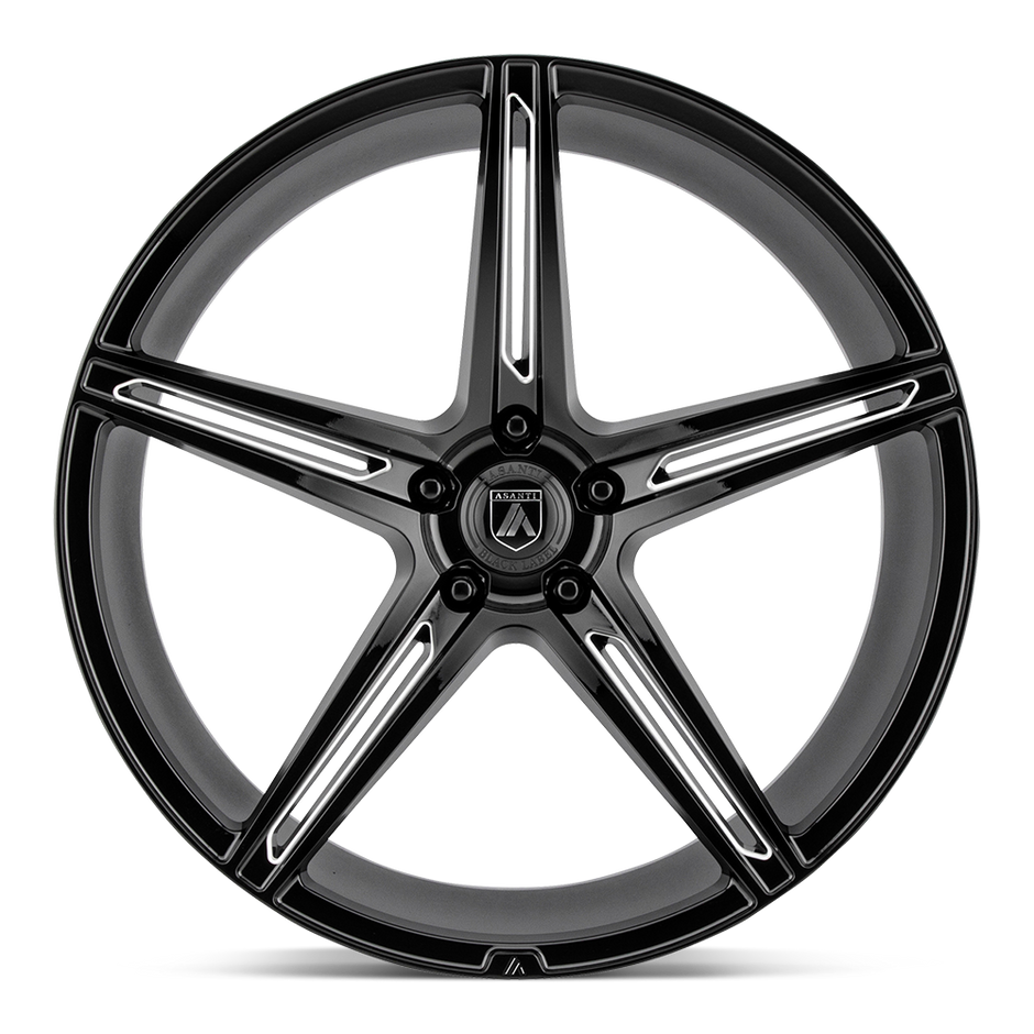 Asanti Wheels ABL22 Alpha 5 22x9 Gloss Black Milled 45mm ET 72.6mm CB 5x130