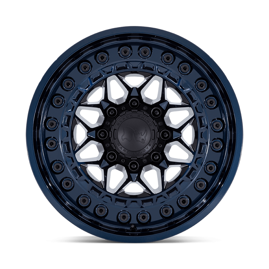 Black Rhino Hard Alloys Alpha 17x9 Midnight Blue 0mm ET 71.5mm CB 5x127